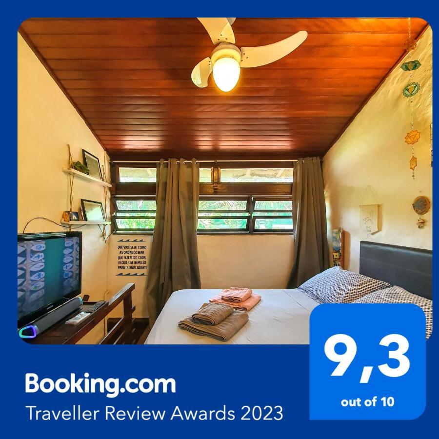 Chale Rustico E Charmoso Na Praia Para Casal! Apartman Ubatuba Kültér fotó